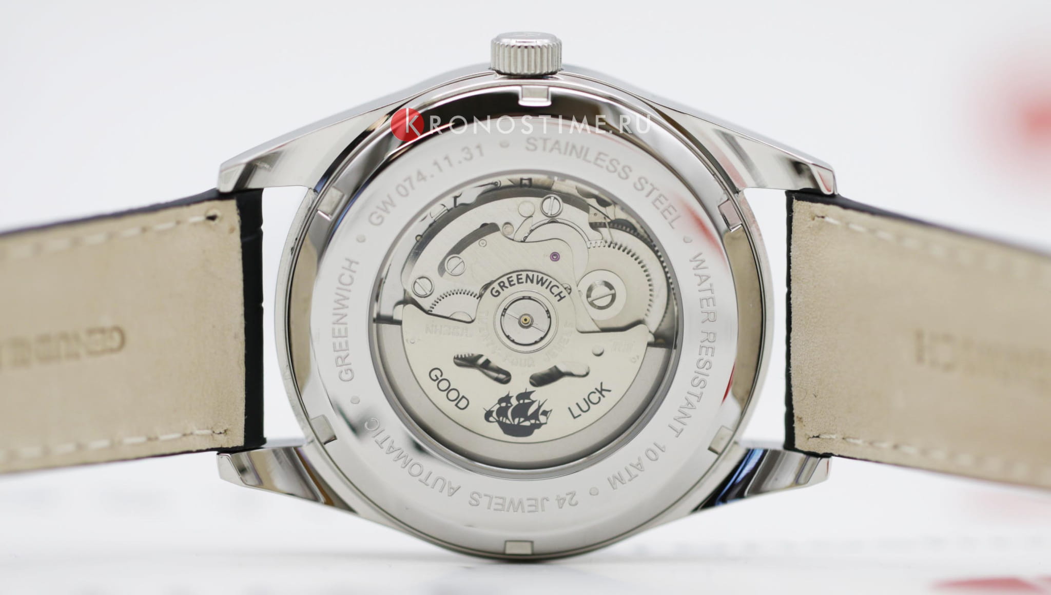 Greenwich Greenwich Good Luck Classic GW 074.11.31 мужские часы черный циферблат на запястье